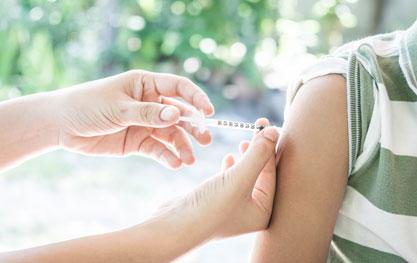 Person getting a vaccine