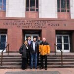 mctlaw law attorneys with members of the Sauk-Suiattle Indian Tribe tribal council and staff outside the Ninth Circuit Court of Appeals before oral argument for the Tribe's fishing rights in the Skagit River.